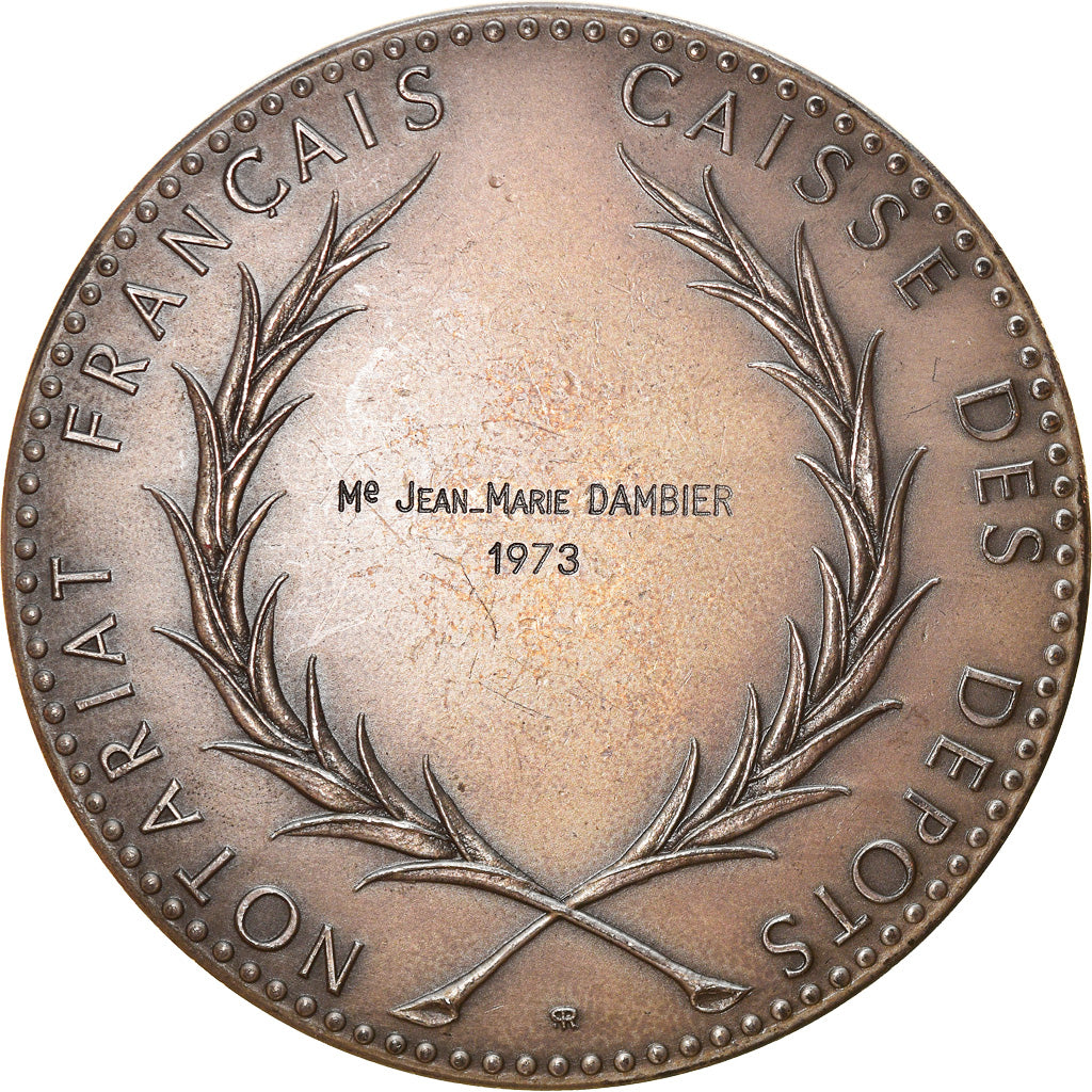 France, Medal, Notary, Notariat Français, Caisse des Dépôts, Solon, 1973