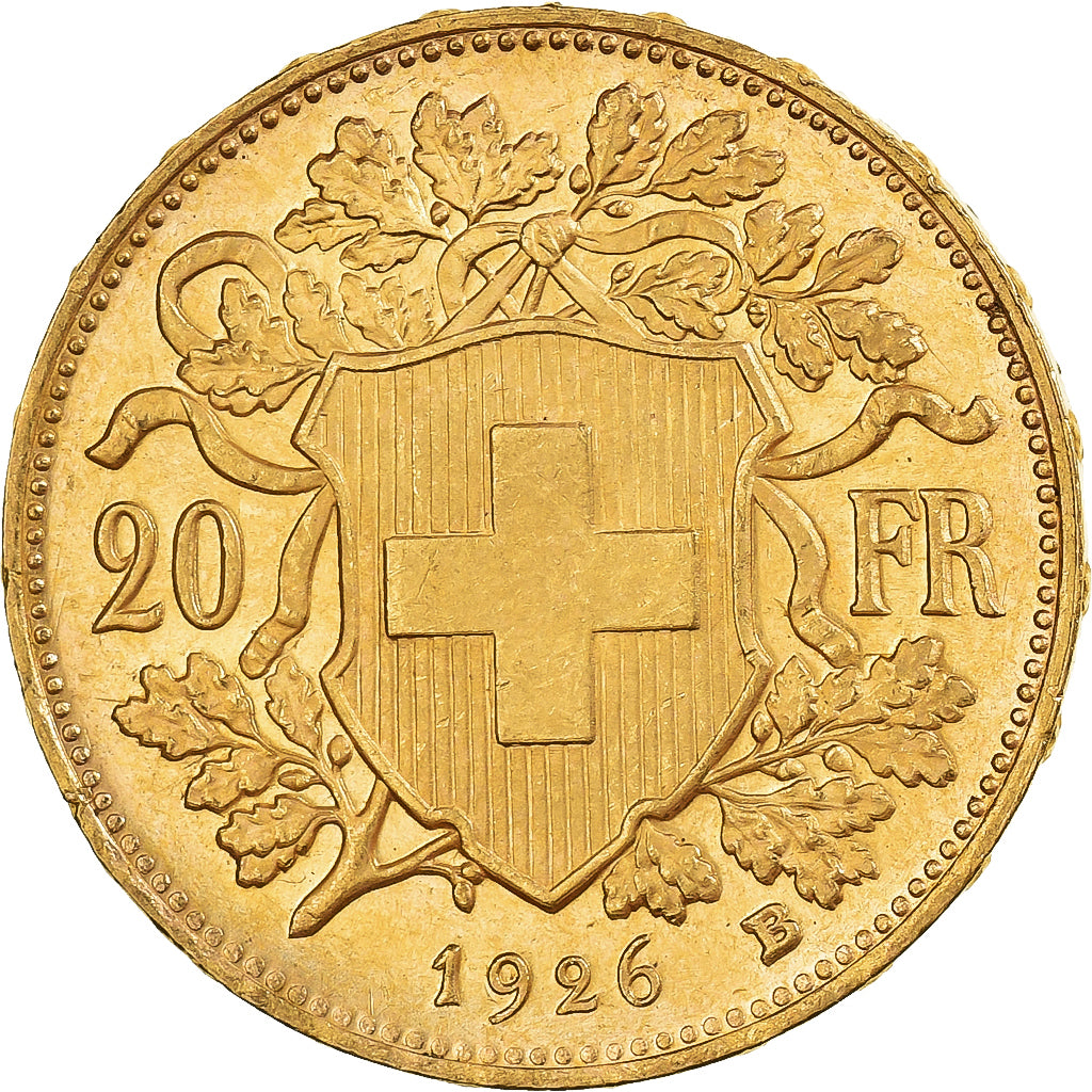Moneda, Suiza, 20 Francs, 1926, Bern, SC, Oro, KM:35.1