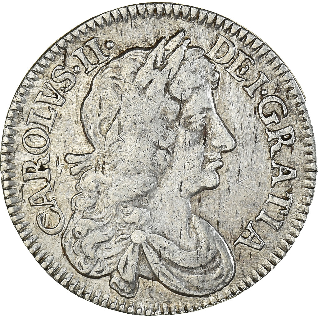 Moneda, Gran Bretaña, Charles II, 4 Pence, Groat, 1683, London, MBC, Plata