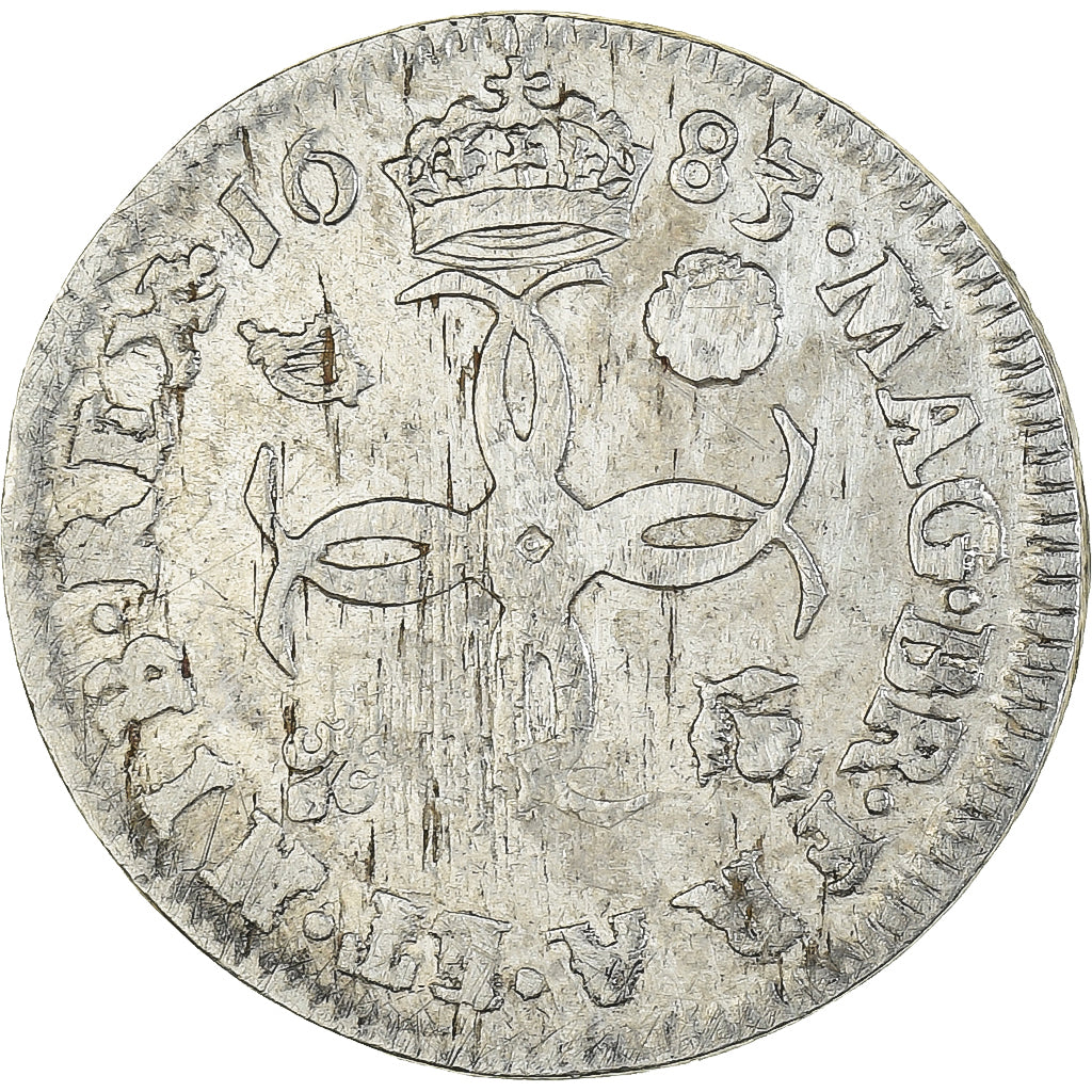 Moneda, Gran Bretaña, Charles II, 4 Pence, Groat, 1683, London, MBC, Plata