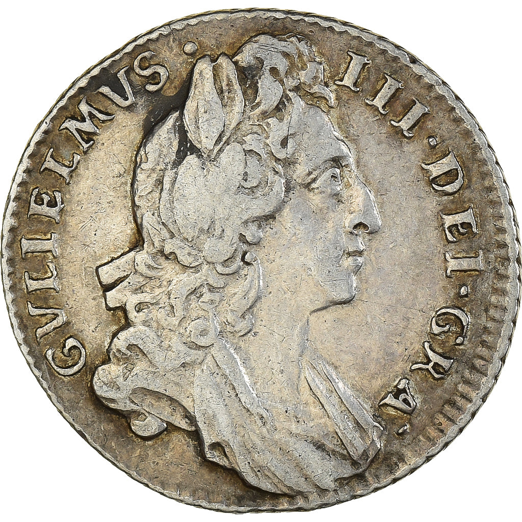 Coin, Great Britain, William III, 6 Pence, 1696, London, VF(30-35), Silver