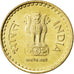 Coin, INDIA-REPUBLIC, 5 Rupees, 2009, MS(63), Nickel-brass, KM:373