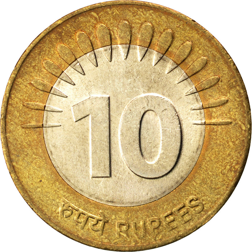Coin, INDIA-REPUBLIC, 10 Rupees, 2009, MS(60-62), Bi-Metallic, KM:363