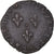 Moneta, Francia, Charles X, Double Tournois, 1590, Dijon, BB, Rame, Gadoury:510