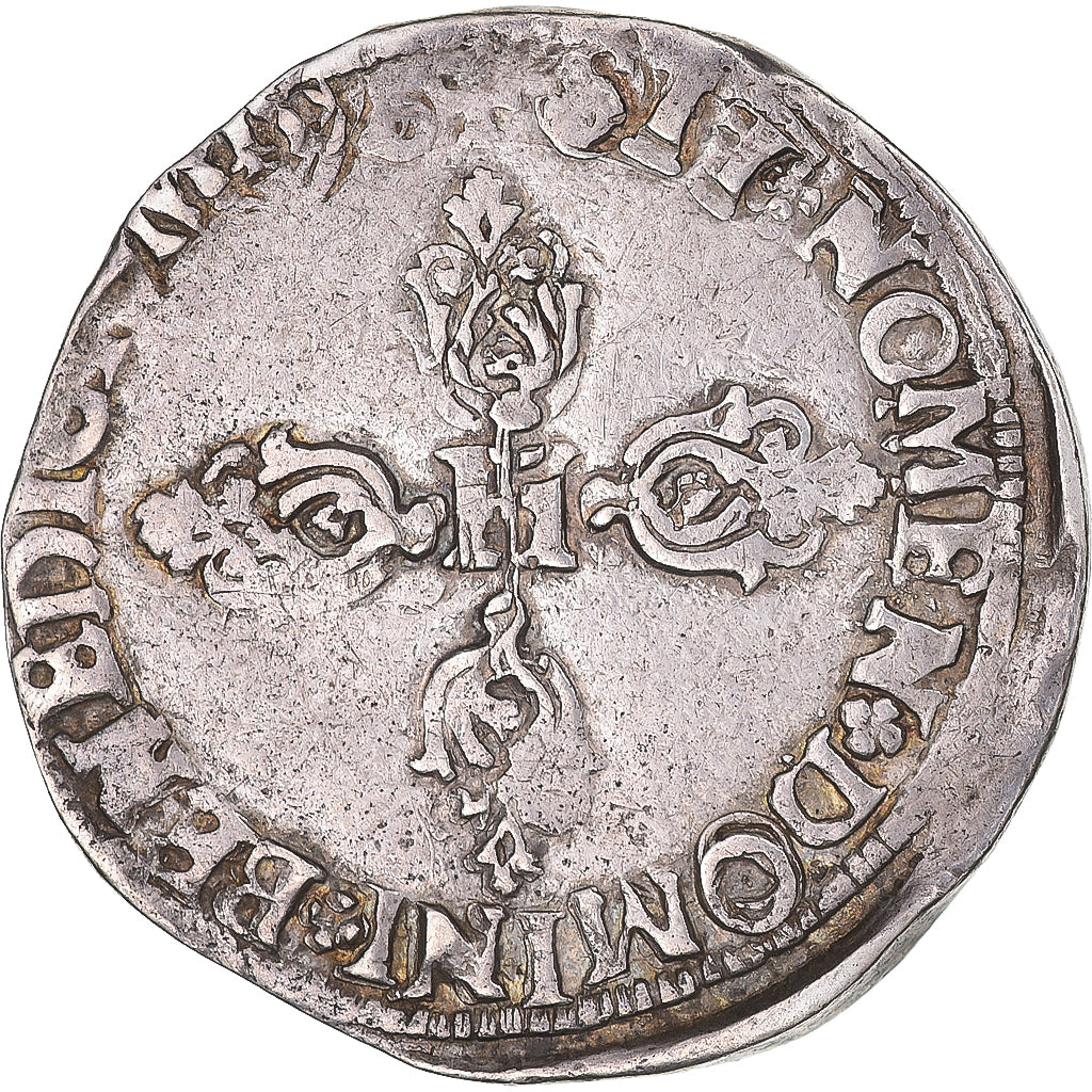 Monnaie, France, Henri IV, 1/2 Franc, 1590, Bordeaux, TTB, Argent, Gadoury:590