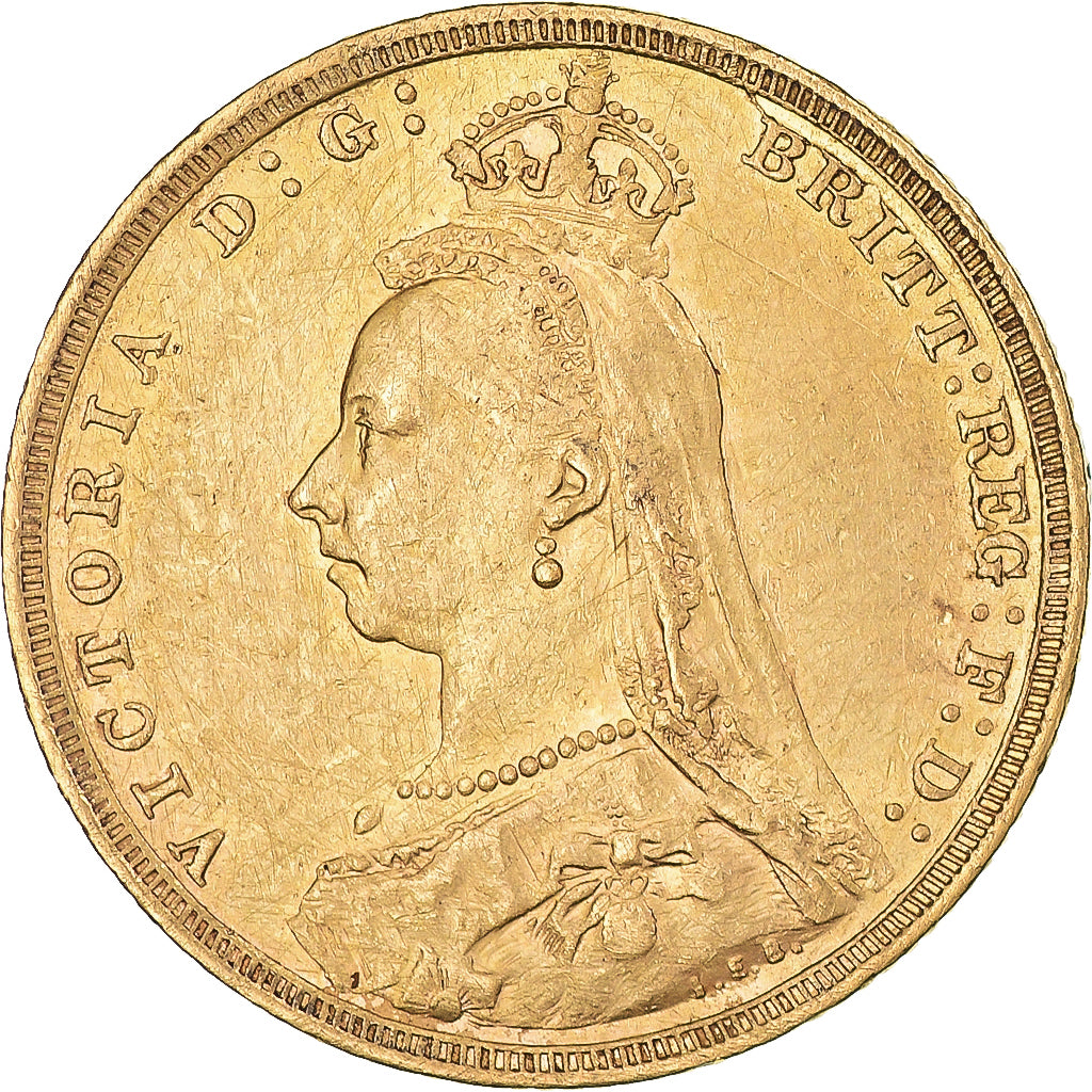 Coin, Australia, Victoria, Sovereign, 1890, Sydney, AU(50-53), Gold, KM:10