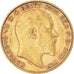 Coin, Great Britain, Edward VII, 1/2 Sovereign, 1908, London, EF(40-45), Gold