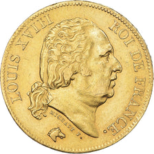 Munten, Frankrijk, Louis XVIII, 40 Francs, 1818, Lille, PR, Goud, KM:713.6