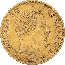 Moeda, França, Napoleon III, 5 Francs, 1859, Paris, EF(40-45), Dourado