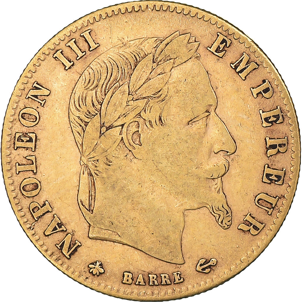 Munten, Frankrijk, Napoleon III, 5 Francs, 1863, Paris, ZF, Goud, KM:803.1, Le