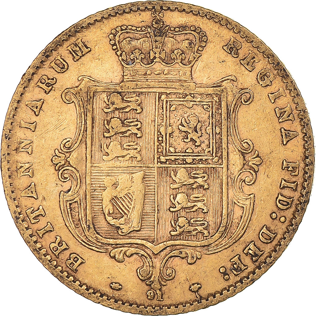Coin, Great Britain, Victoria, 1/2 Sovereign, 1872, London, EF(40-45), Gold