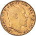 Coin, Great Britain, Edward VII, 1/2 Sovereign, 1908, London, AU(55-58), Gold