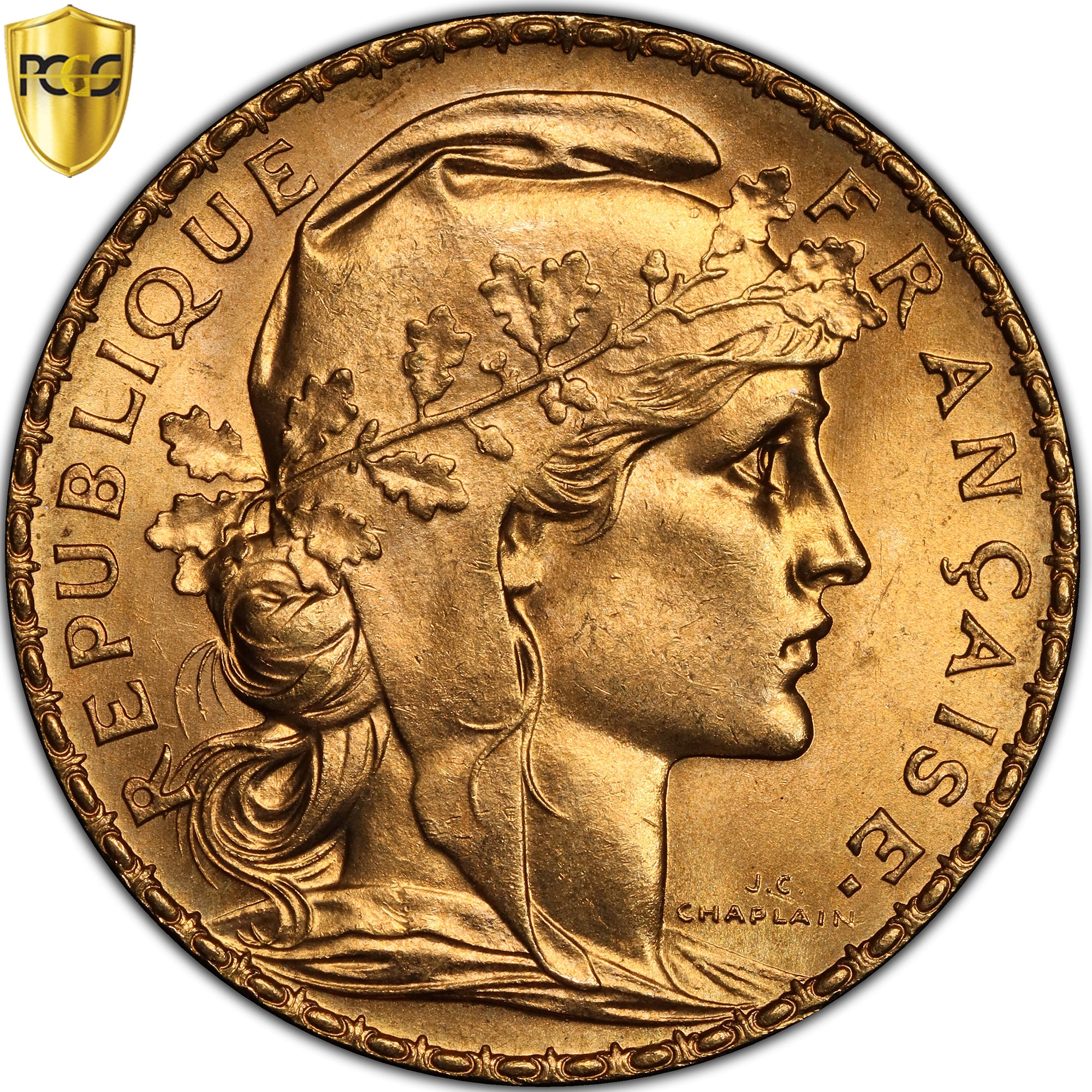 Monnaie, France, Marianne, 20 Francs, 1907, Paris, PCGS, MS66, FDC, Or, KM:857