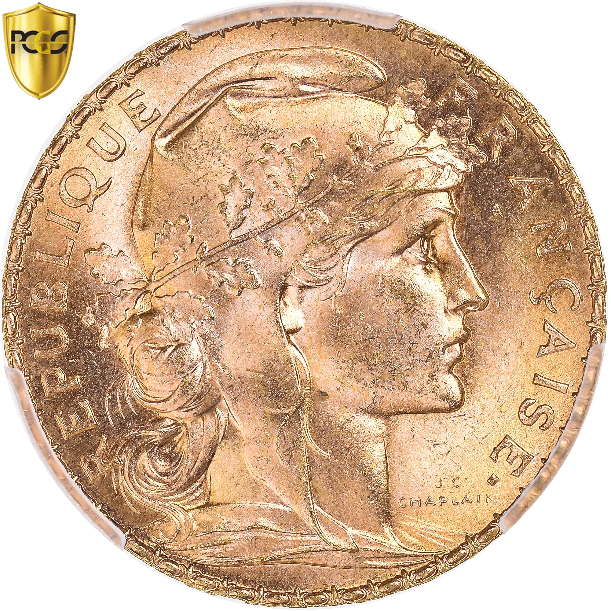 Monnaie, France, Marianne, 20 Francs, 1907, Paris, PCGS, MS66, FDC, Or, KM:857