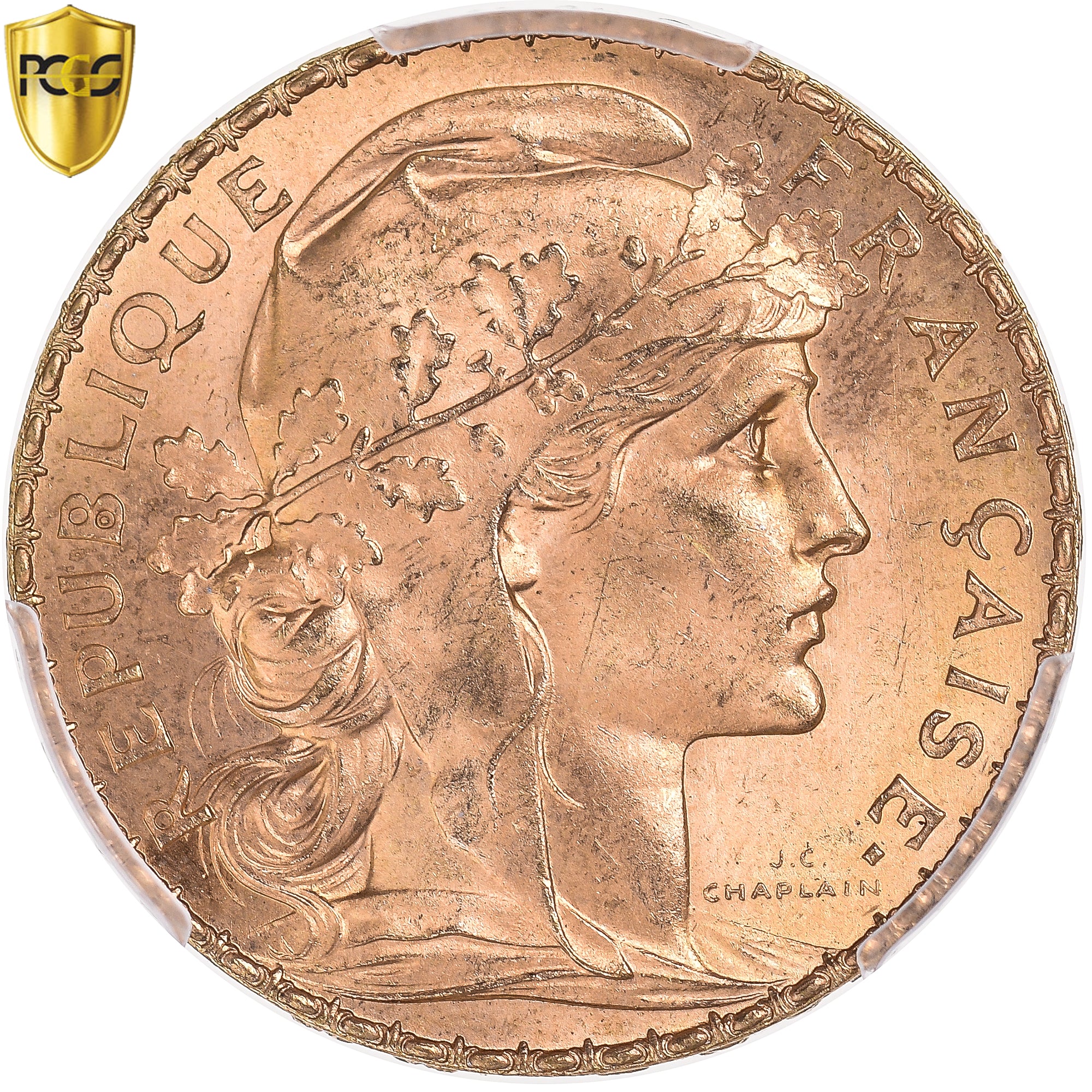 Monnaie, France, Marianne, 20 Francs, 1908, Paris, PCGS, MS65, FDC, Or, KM:857