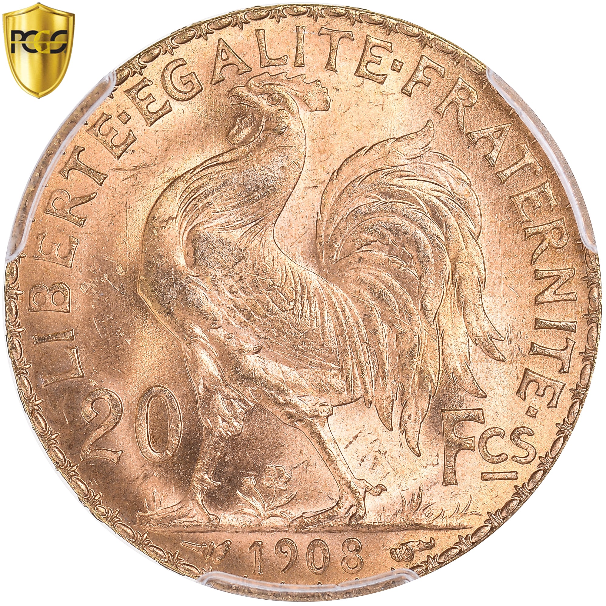 Monnaie, France, Marianne, 20 Francs, 1908, Paris, PCGS, MS65, FDC, Or, KM:857