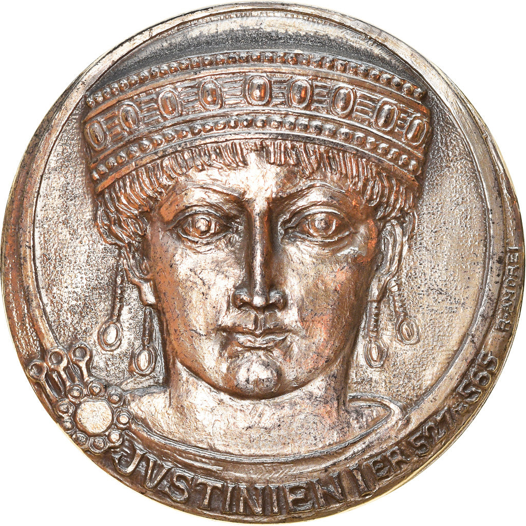 France, Medal, Notary, Notariat Français, Justinien Ier, 1974, AU(55-58)