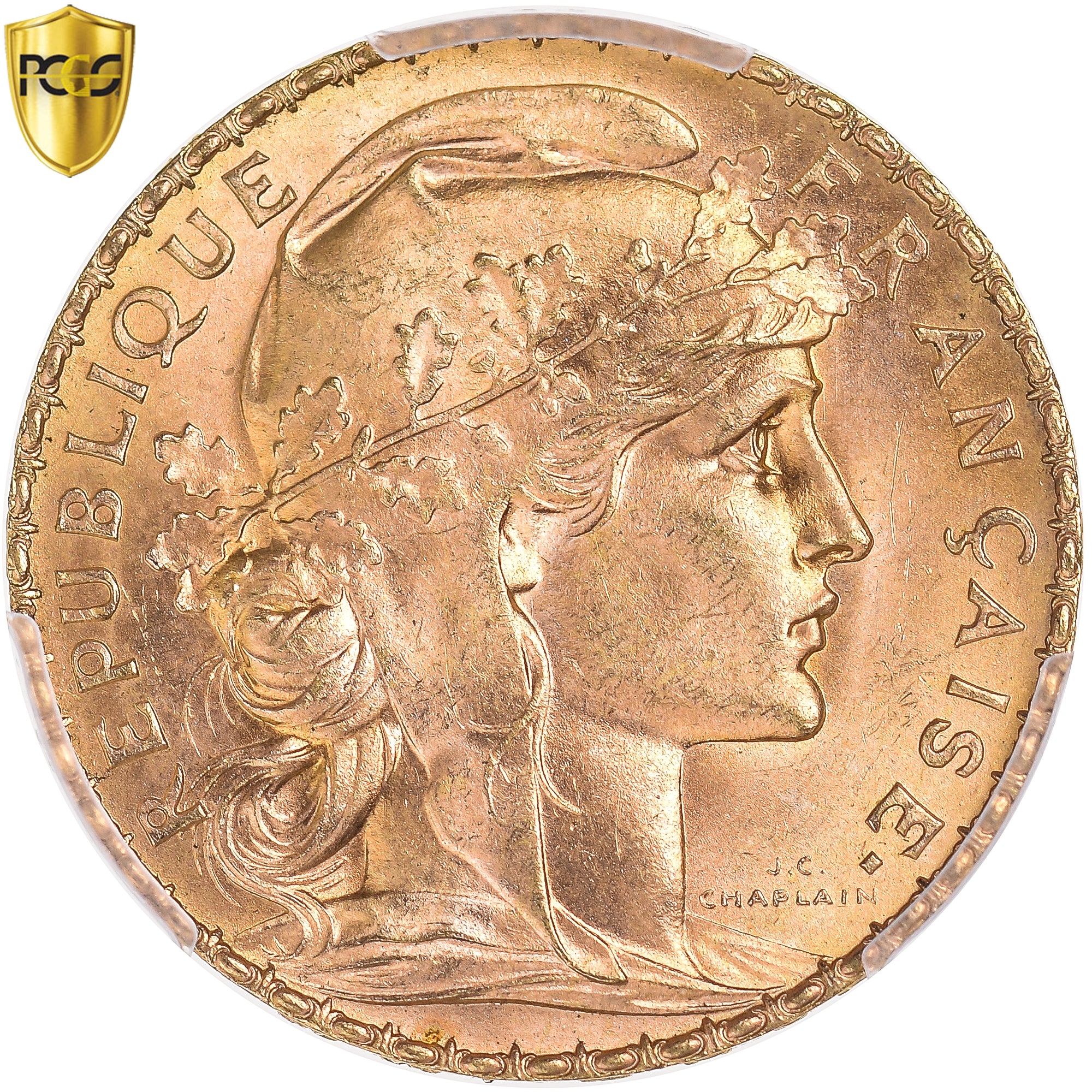 Monnaie, France, Marianne, 20 Francs, 1911, Paris, PCGS, MS66, FDC, Or, KM:857