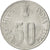 Coin, INDIA-REPUBLIC, 50 Paise, 2007, MS(63), Stainless Steel, KM:69