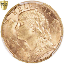 Monnaie, Suisse, 20 Francs, 1915, Bern, PCGS, MS65, FDC, Or, KM:35.1, Gradée