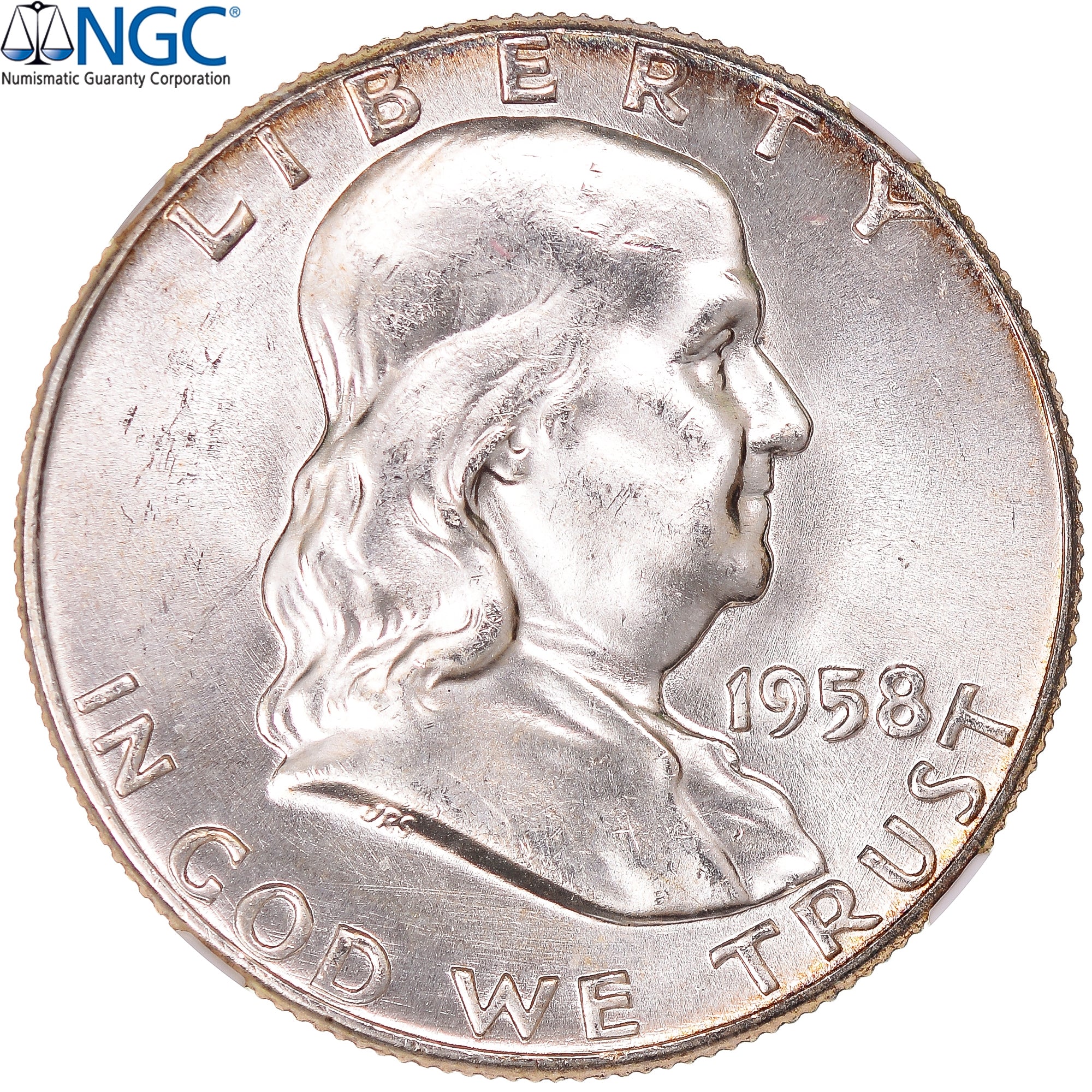 Monnaie, États-Unis, Franklin Half Dollar, Half Dollar, 1958, Philadelphie