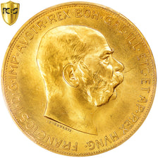 Moneta, Austria, Franz Joseph I, 100 Corona, 1915, Vienne, Oficjalne ponowne