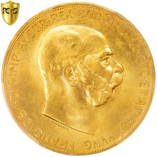 Monnaie, Autriche, Franz Joseph I, 100 Corona, 1915, Vienne, Refrappe