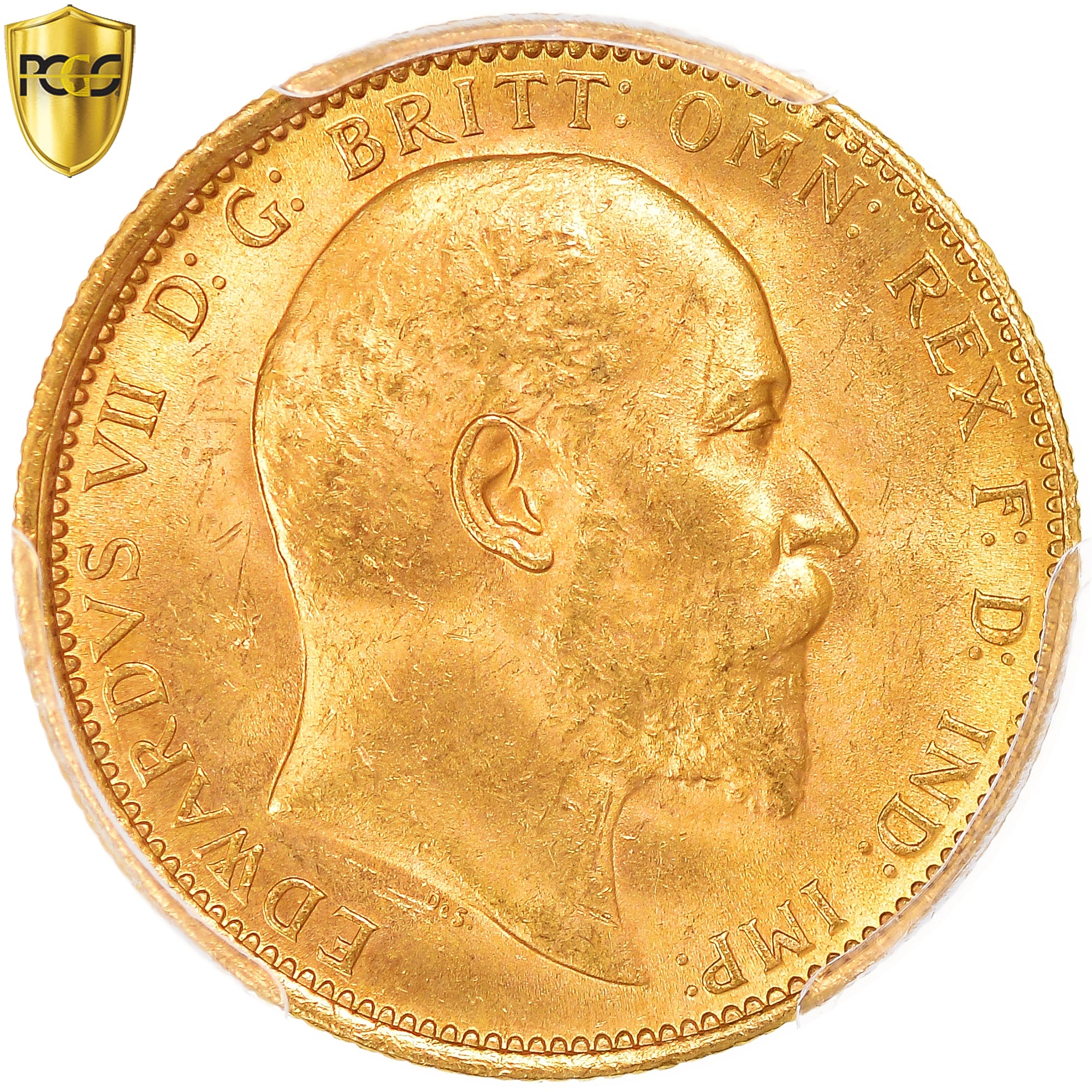 Coin, Australia, Edward VII, Sovereign, 1907, Sydney, PCGS, MS63, MS(63), Gold