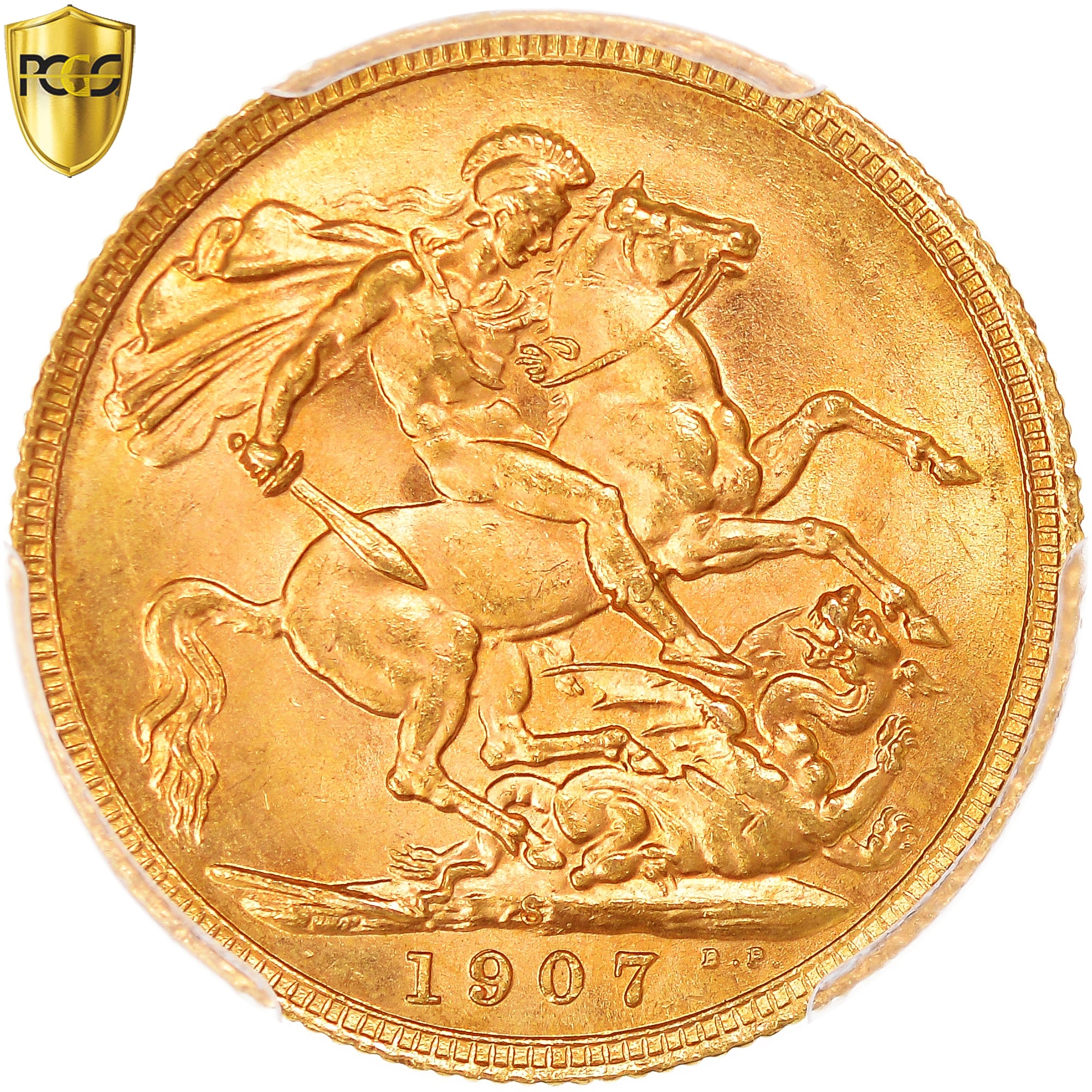 Coin, Australia, Edward VII, Sovereign, 1907, Sydney, PCGS, MS63, MS(63), Gold