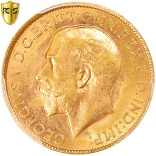 Coin, Australia, George V, Sovereign, 1920, Perth, PCGS, MS62, MS(60-62), Gold