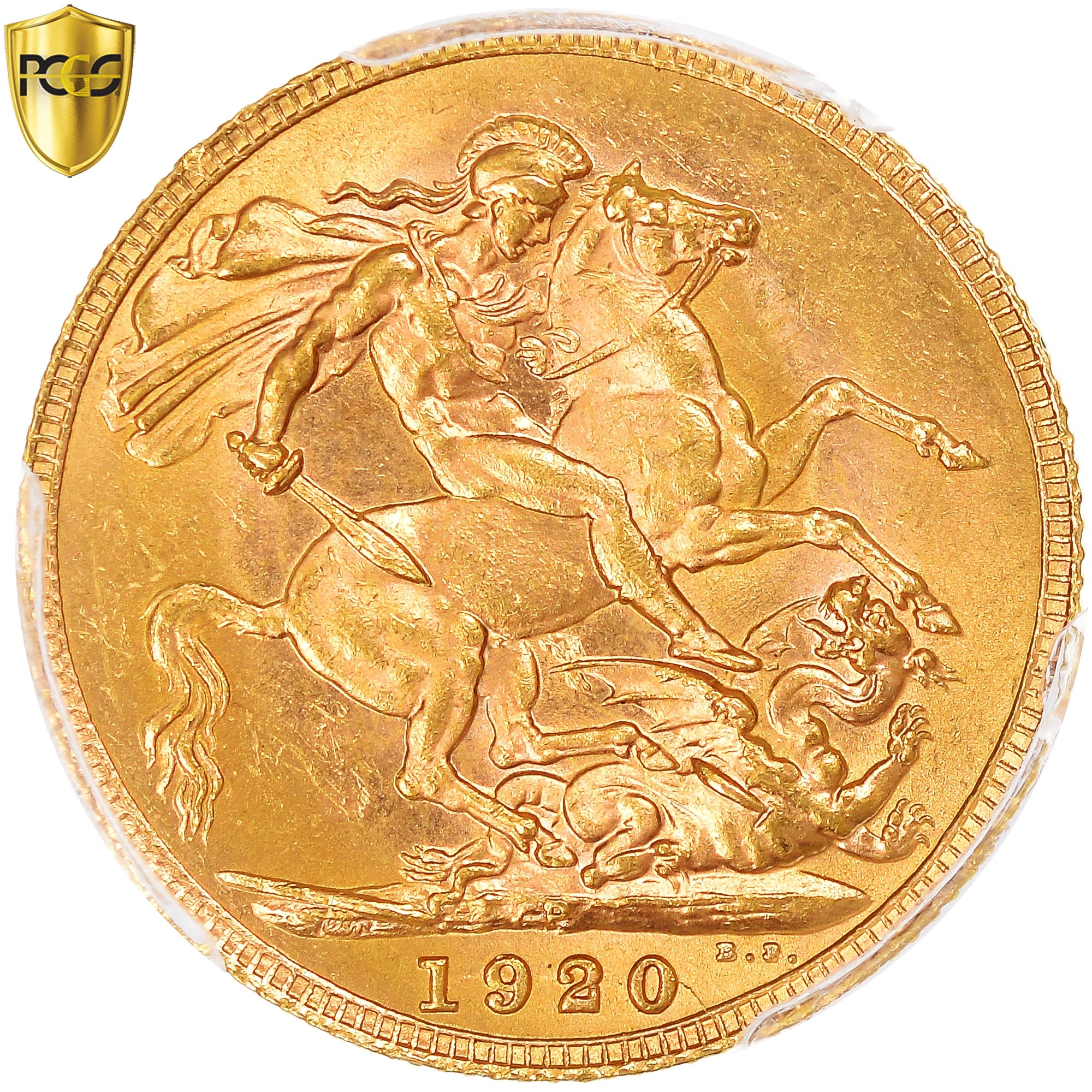 Monnaie, Australie, George V, Sovereign, 1920, Perth, PCGS, MS62, SUP+, Or