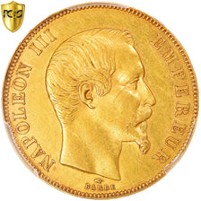 Münze, Frankreich, Napoleon III, 50 Francs, 1858, Paris, PCGS, AU58, VZ, Gold