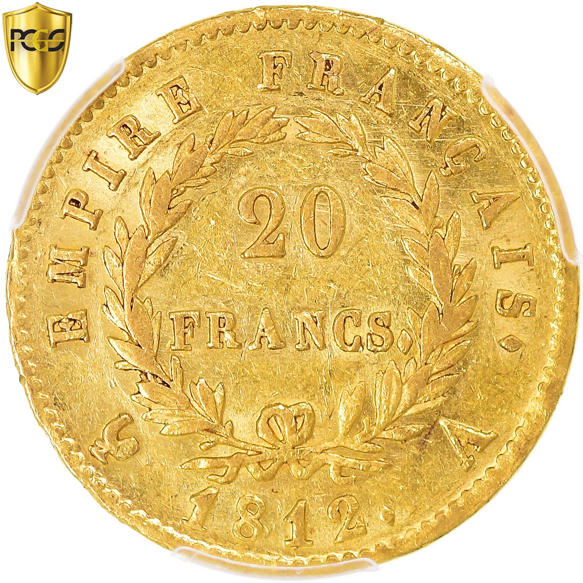 Moeda, França, Napoleon I, 20 Francs, 1812, Paris, PCGS, AU55, AU(55-58)