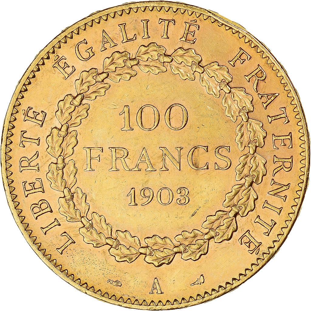 Coin, France, Génie, 100 Francs, 1903, Paris, AU(55-58), Gold, KM:832, Le