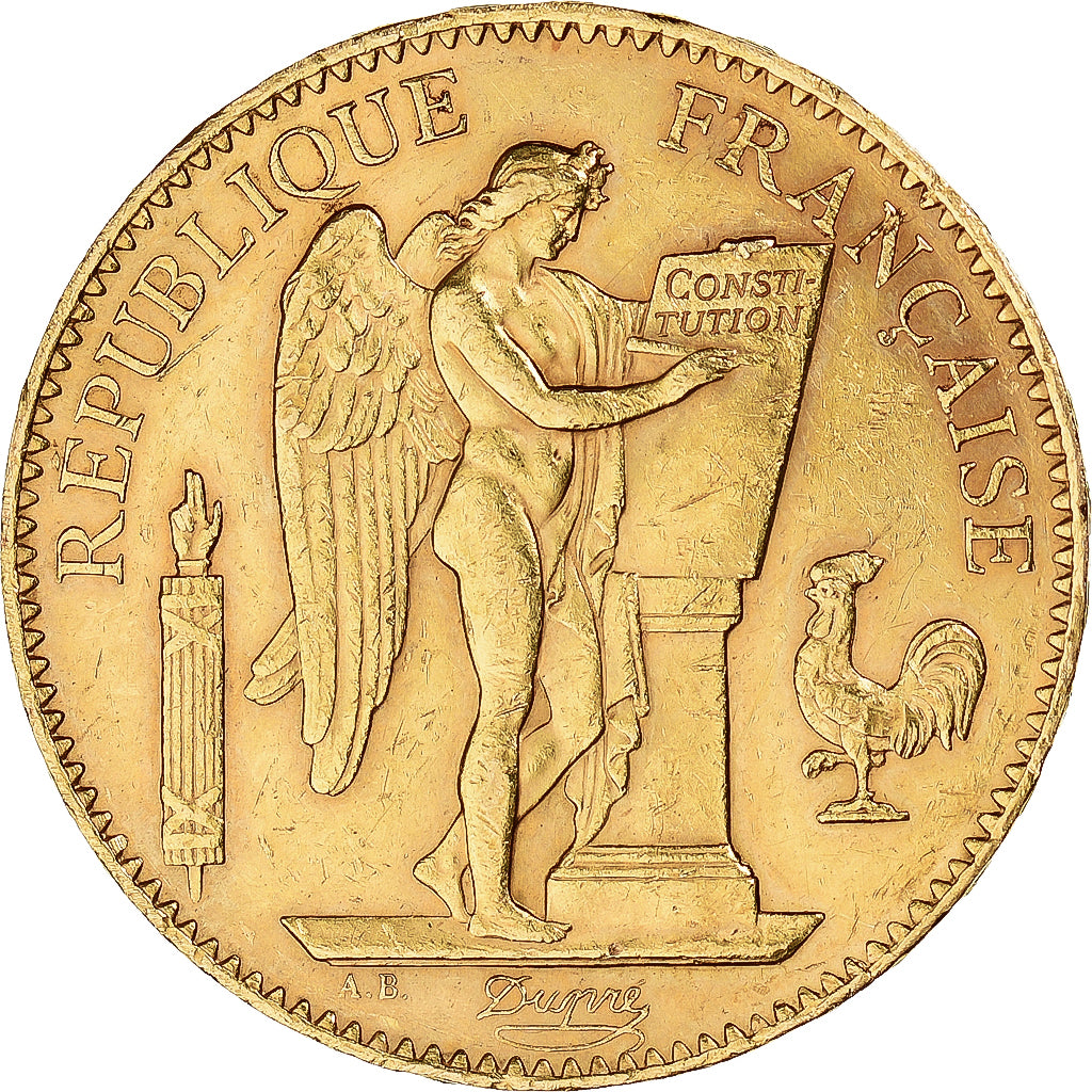 Moneda, Francia, Génie, 100 Francs, 1910, Paris, MBC+, Oro, KM:858, Le