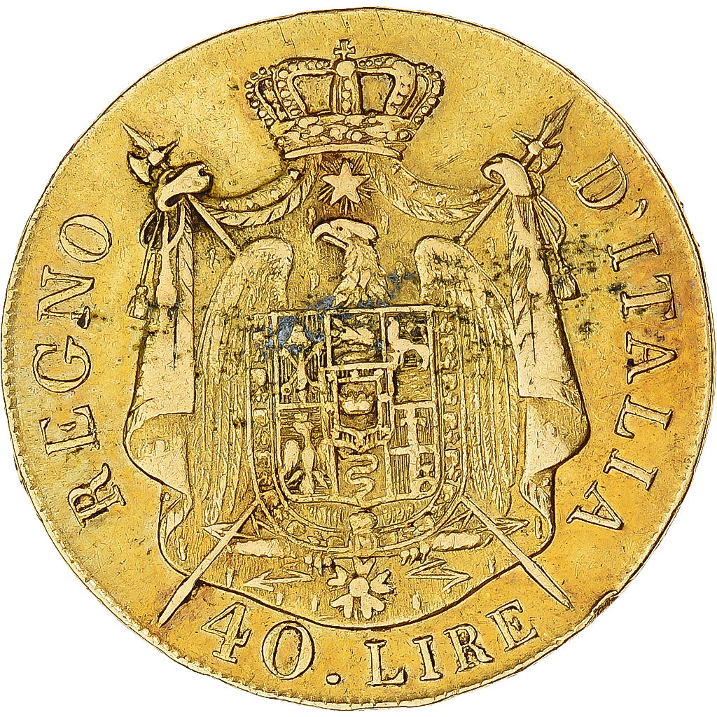 Coin, ITALIAN STATES, KINGDOM OF NAPOLEON, Napoleon I, 40 Lire, 1808, Milan