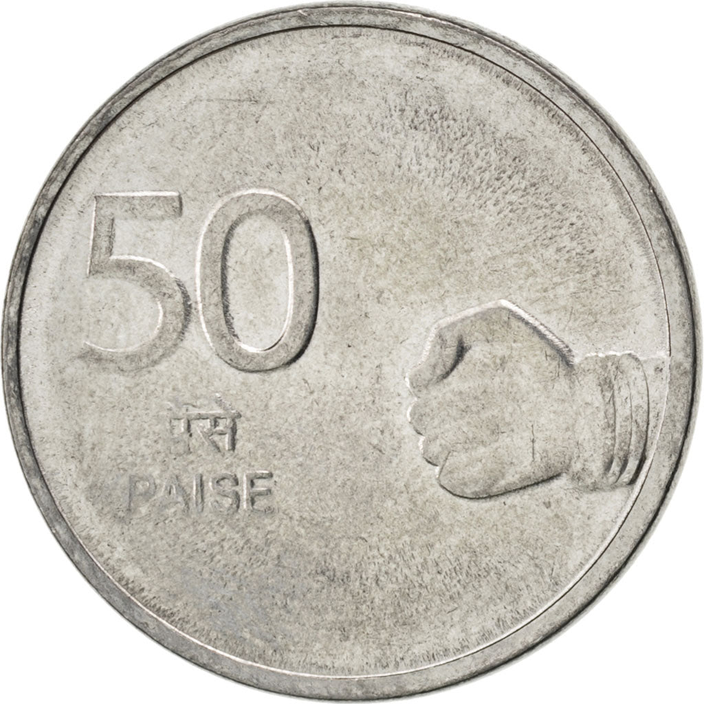 Monnaie, INDIA-REPUBLIC, 50 Paise, 2008, SPL, Stainless Steel, KM:374
