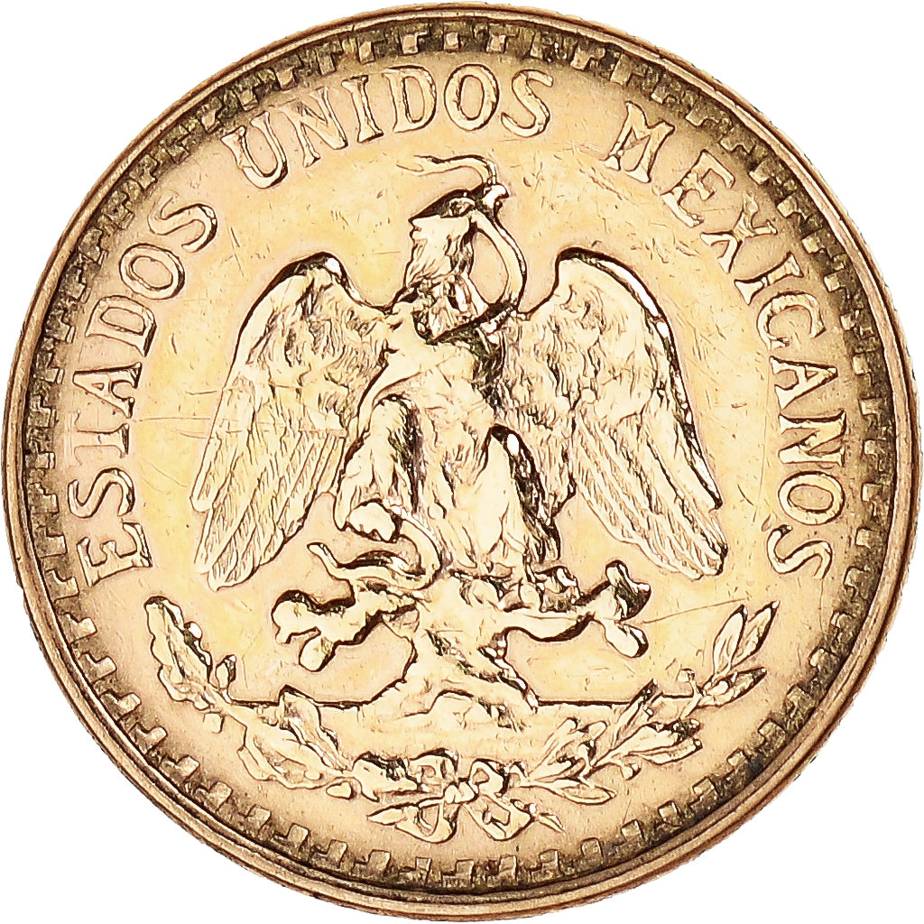 Coin, Mexico, 2 Pesos, 1945, Mexico City, AU(55-58), Gold, KM:461