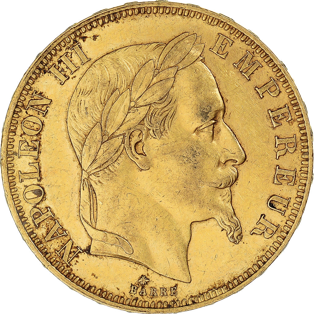 Münze, Frankreich, Napoleon III, 50 Francs, 1864, Paris, VZ, Gold, KM:804.1