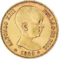 Moneda, España, Alfonso XIII, 20 Pesetas, 1889, Madrid, EBC, Oro, KM:693