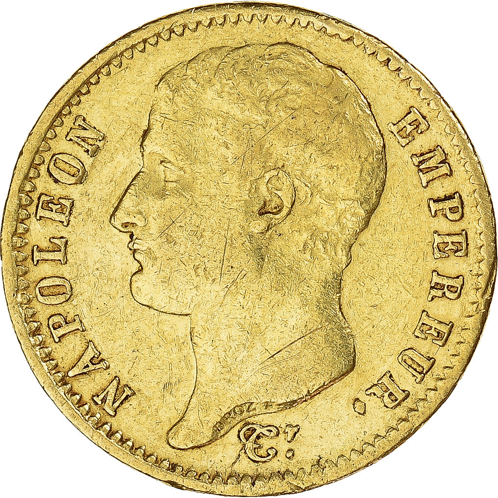Moneda, Francia, Napoleon I, 20 Francs, 1807, Paris, MBC, Oro, KM:A687.1, Le