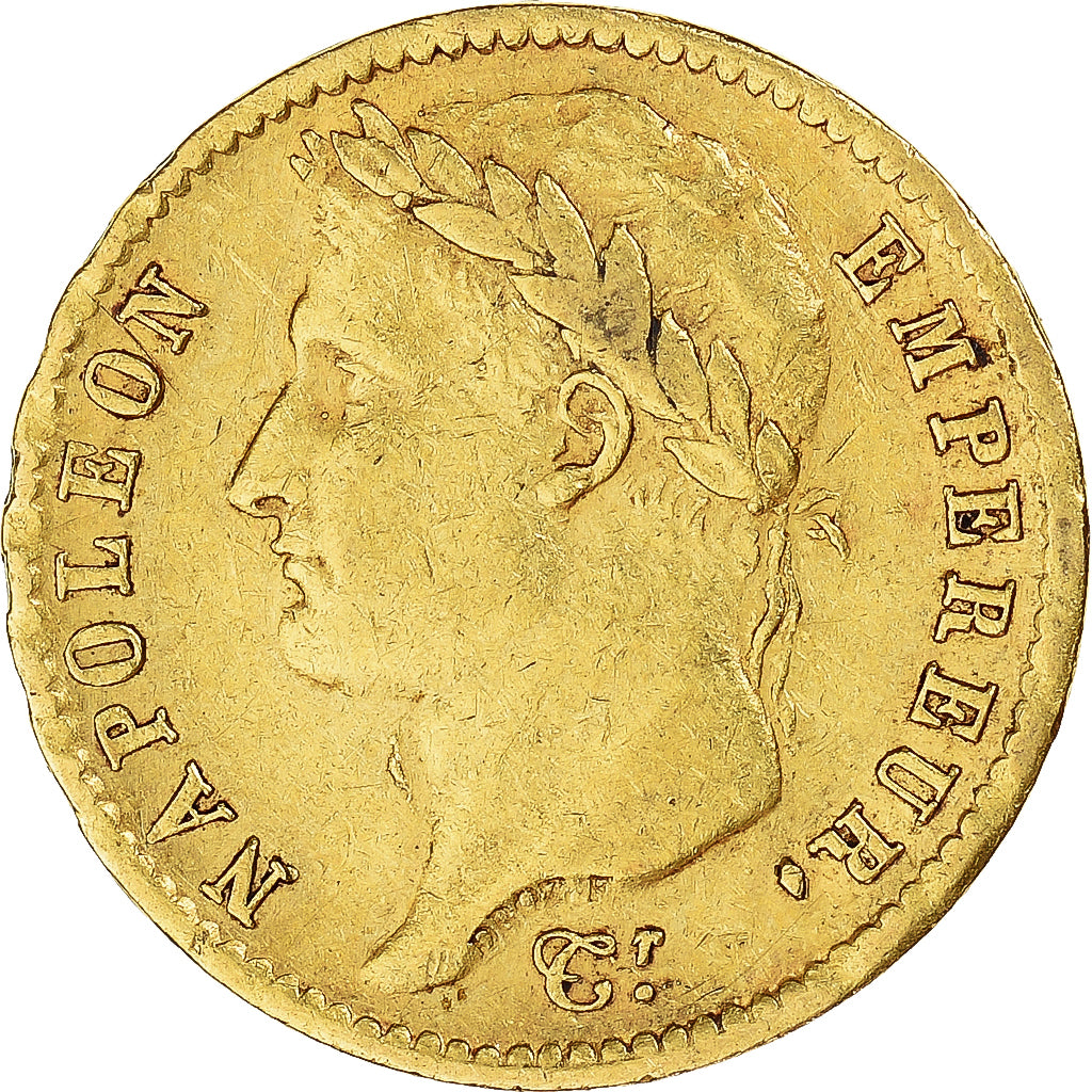 Moneda, Francia, Napoleon I, 20 Francs, 1808, Paris, MBC, Oro, KM:687.1