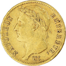 Moneda, Francia, Napoleon I, 20 Francs, 1808, Paris, MBC, Oro, KM:687.1