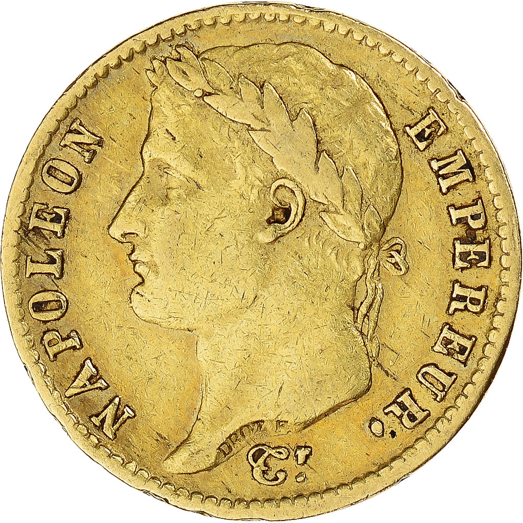 Munten, Frankrijk, Napoleon I, 20 Francs, 1813, Bayonne, ZF, Goud, KM:695.5, Le