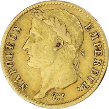 Munten, Frankrijk, Napoleon I, 20 Francs, 1813, Bayonne, ZF, Goud, KM:695.5, Le