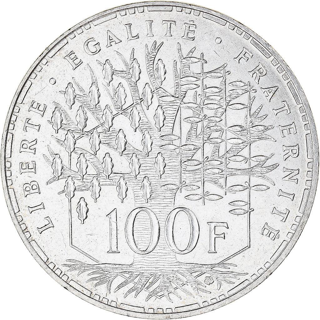 Munten, Frankrijk, Panthéon, 100 Francs, 1988, Paris, PR, Zilver, KM:951.1