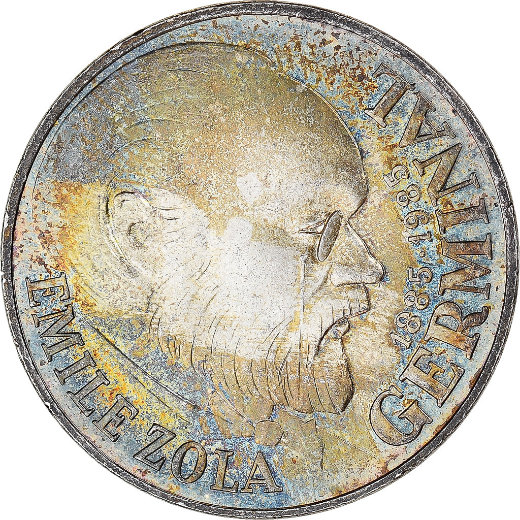 Munten, Frankrijk, Germinal, 100 Francs, 1985, Paris, PR, Zilver, KM:957