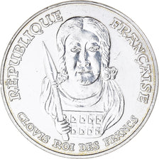 Coin, France, Clovis, 100 Francs, 1996, Paris, AU(55-58), Silver, KM:1180