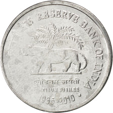 Coin, INDIA-REPUBLIC, Rupee, 2010, MS(63), Stainless Steel, KM:385