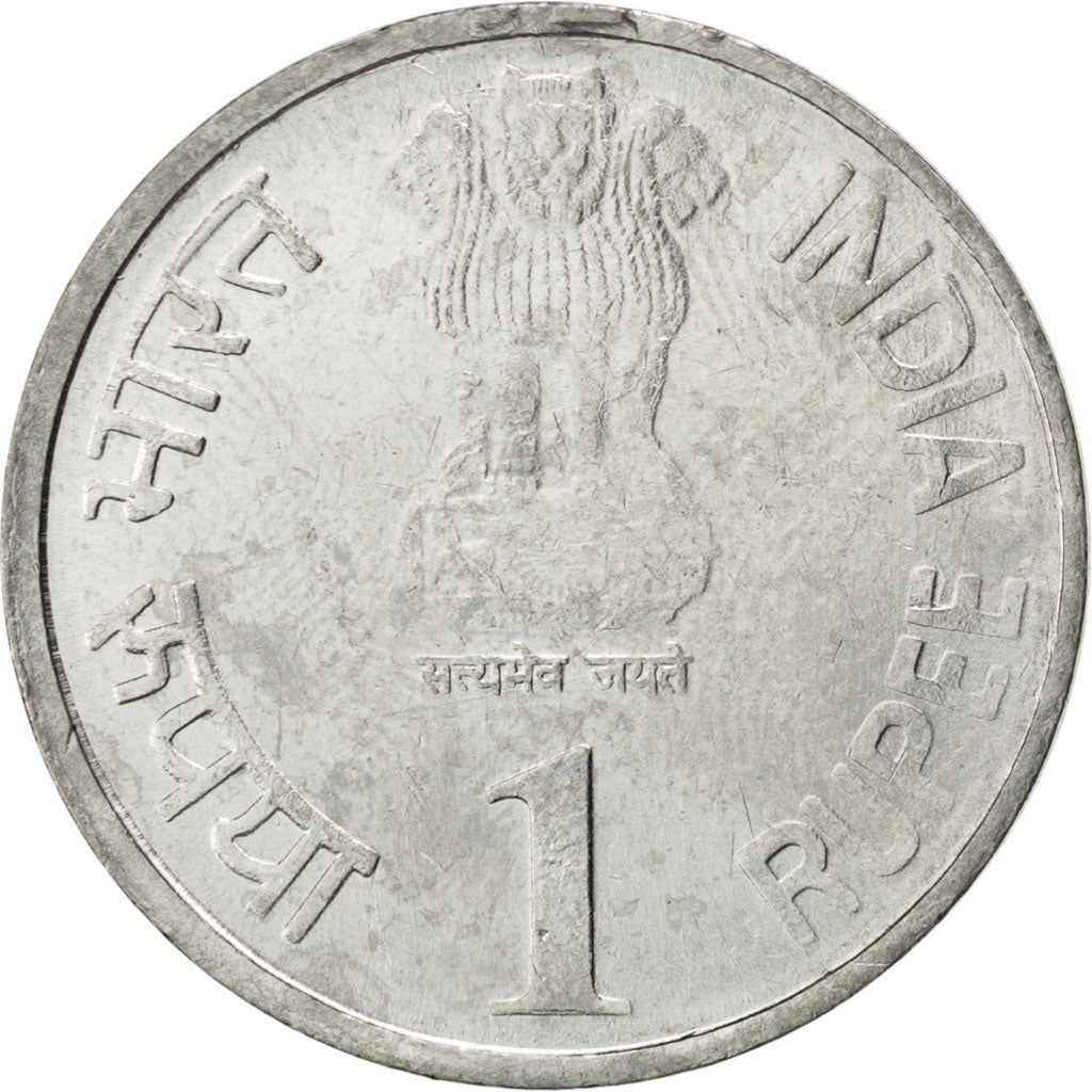 Coin, INDIA-REPUBLIC, Rupee, 2010, MS(63), Stainless Steel, KM:385